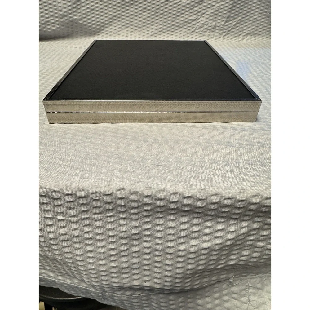 Vintage Silver Tone Double Picture Frame‎ 8x10 Photo Hinged Embossed Bottom Load